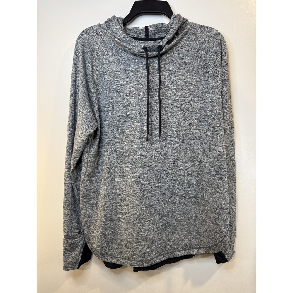 Tangerine‎ Long Sleeve Hoodie Lightweight  Activewear Women's Shirt Medium Gray